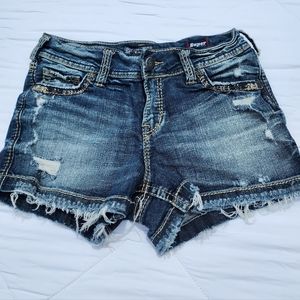 Silver Suki dark blue shorts size 27